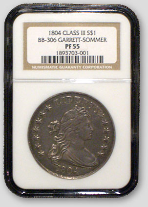 and encapsulated the famous Garrett specimen of the 1804 silver dollar.